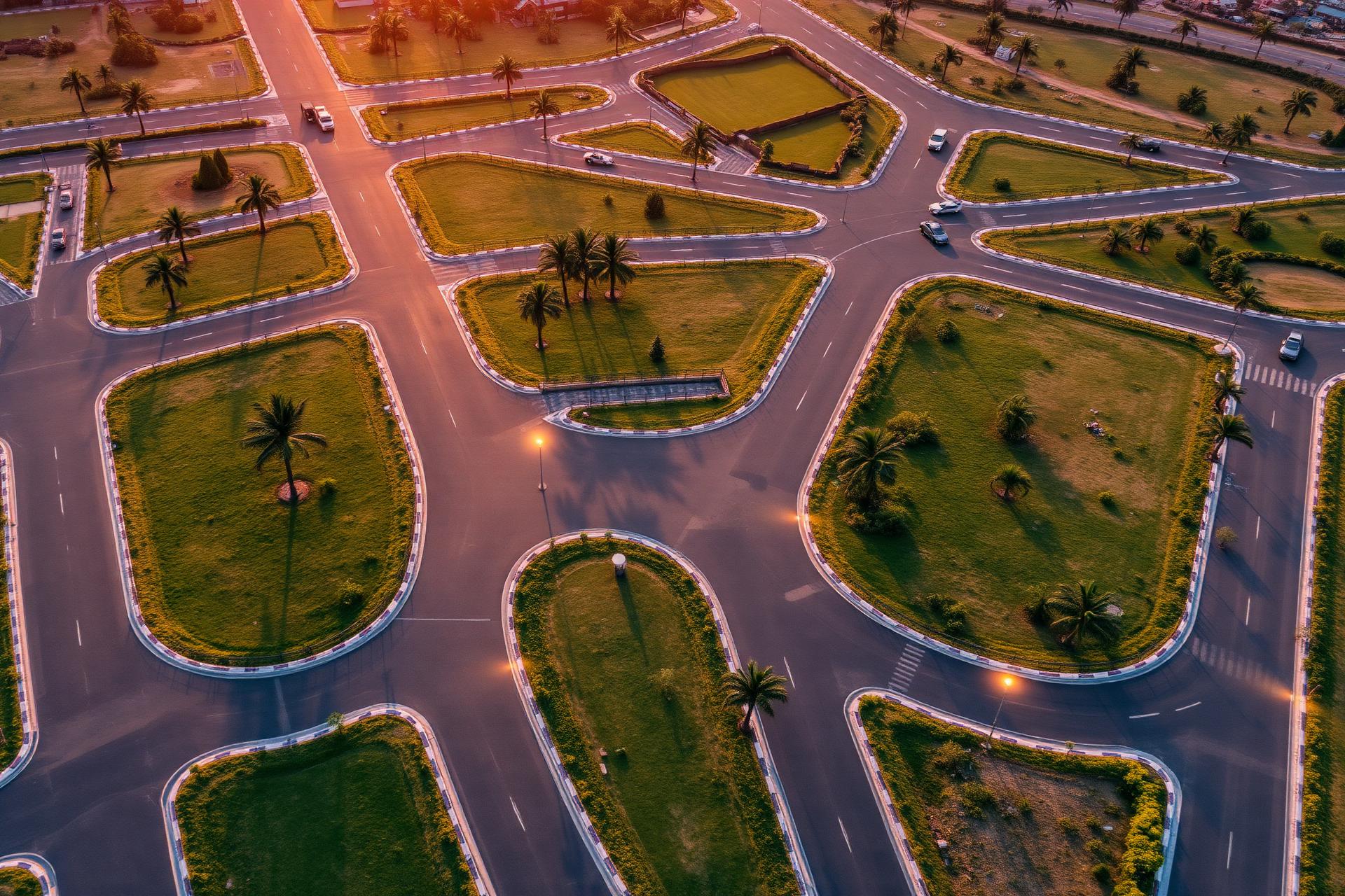 Aerial view of Amity Park Shamshabad plotted venture